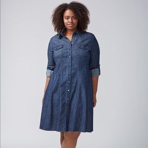 Lane Bryant A-Line Denim Shirtdress